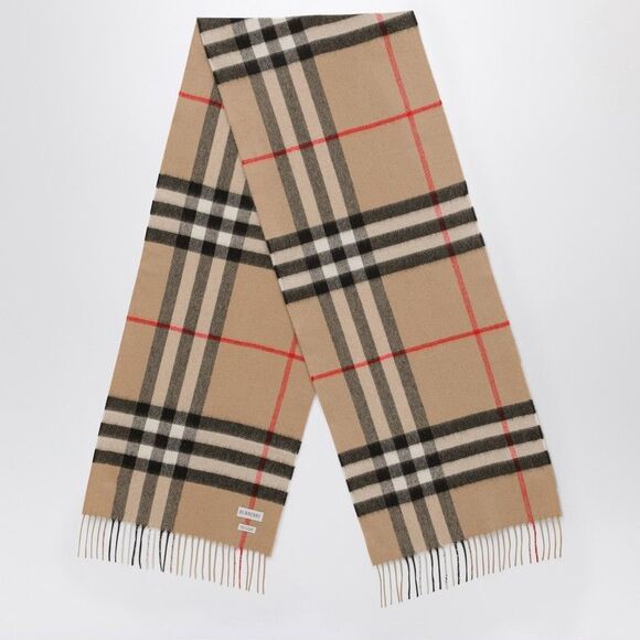 Burberry Women's Cashmere Scarf With Check Motif - Picture 1 of 2